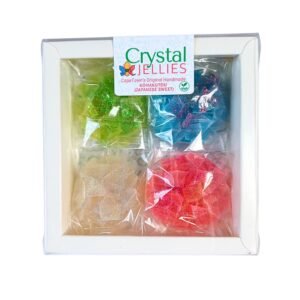 4 fruit jelly crystals in a box